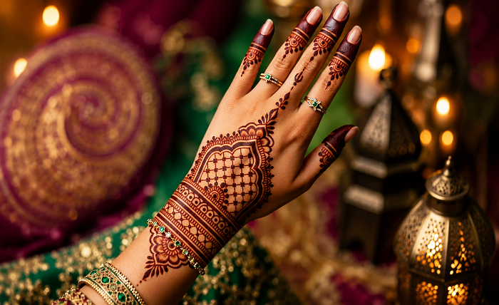 instagram stylish royal front hand mehndi design